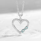 Infinity Heart Pendant Necklace Endless Love Necklace