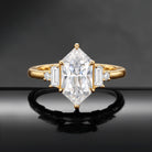 Classic Art-Deco Dutch Marquise Cut Moissanite Engagement Ring