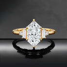 Classic Art-Deco IGI Certified Dutch Marquise Cut Lab Diamond Engagement Ring